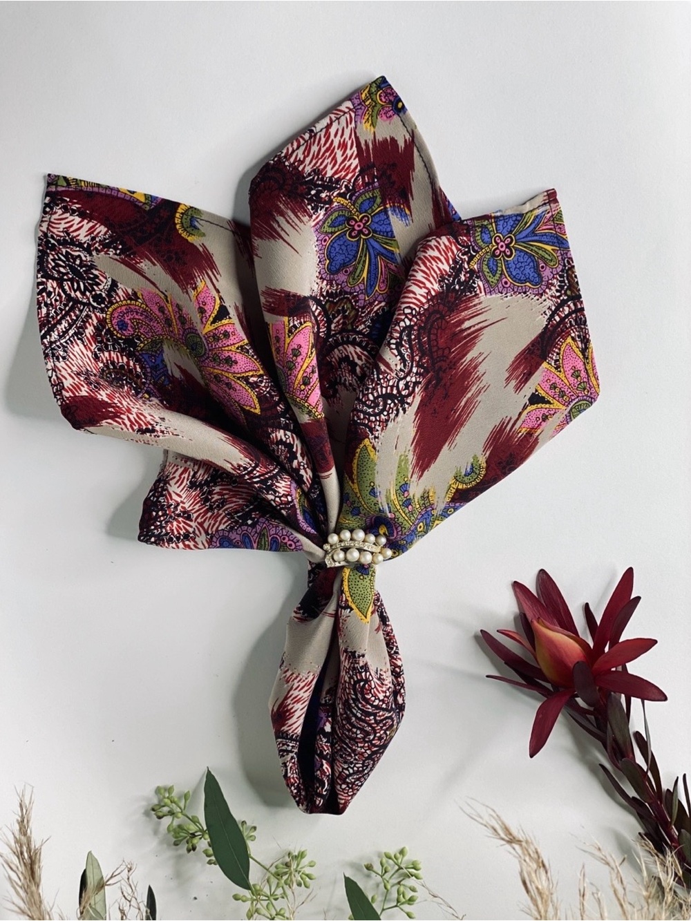 NWT SILKLETTE Paradis! 100% Fine Silk Kerchief Scarf MULTICOLOR